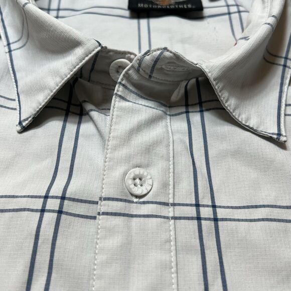 Harley Davidson H-D Performance Shirt White Plaid Mens XXL Biker Windowpane - Picture 3 of 9